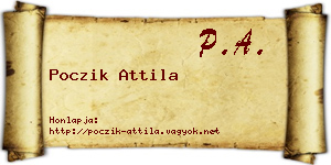 Poczik Attila névjegykártya